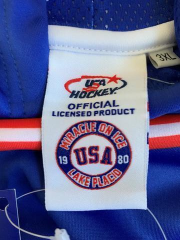 USA Hockey Adult Miracle on Ice 1980 Team Jersey Authentic Navy Polo