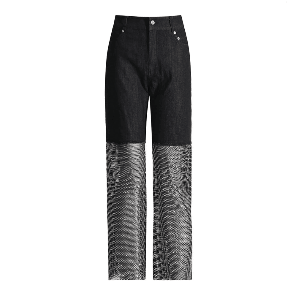 Night Moves Black Diamond Mesh Jeans