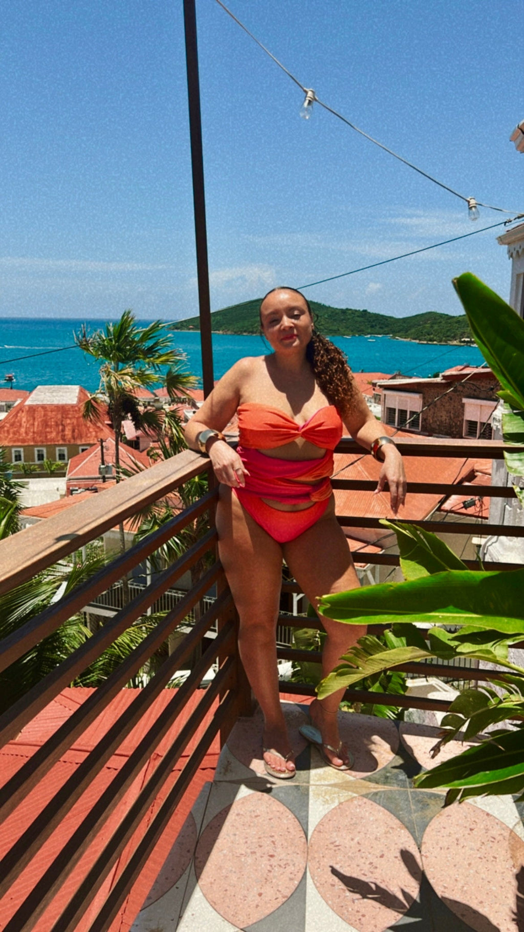 THE SOLEIL - OMBRE PINK ONE-PIECE SWIMSUIT