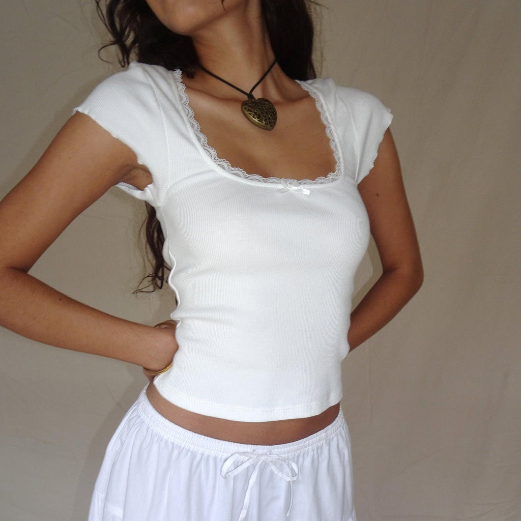 One And Only Lace White Top