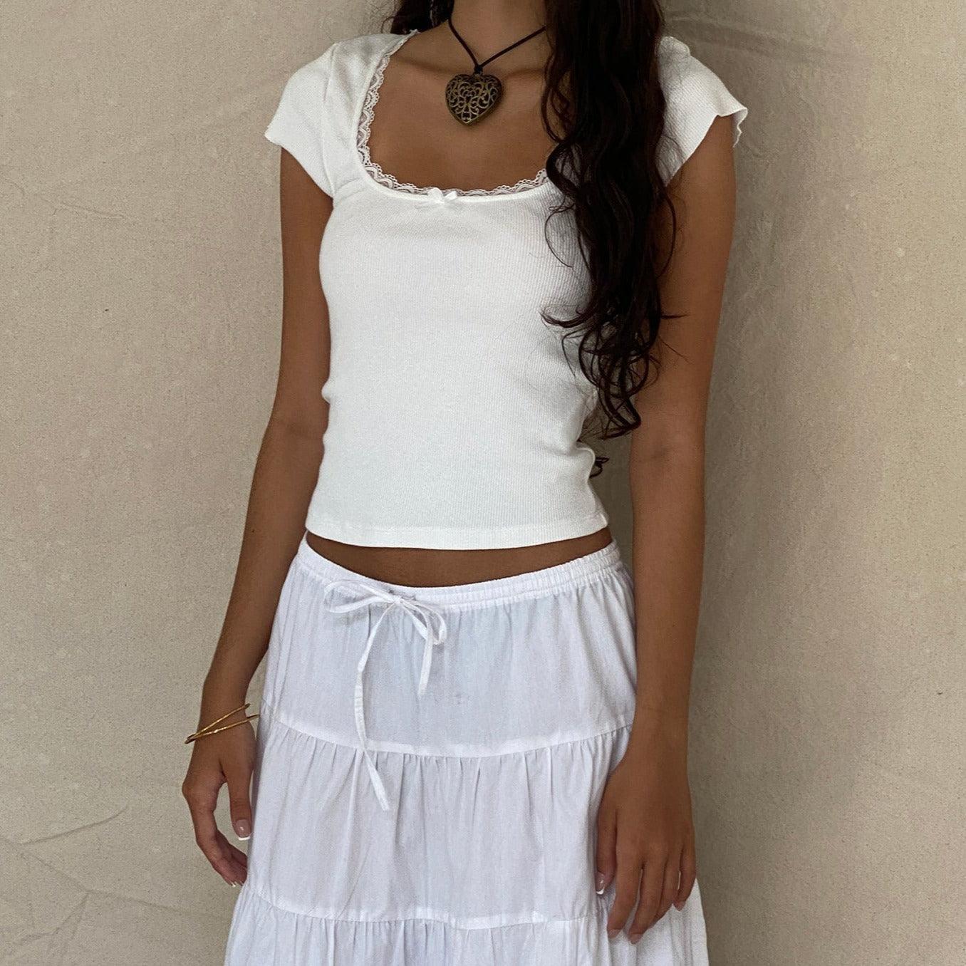 One And Only Lace White Top