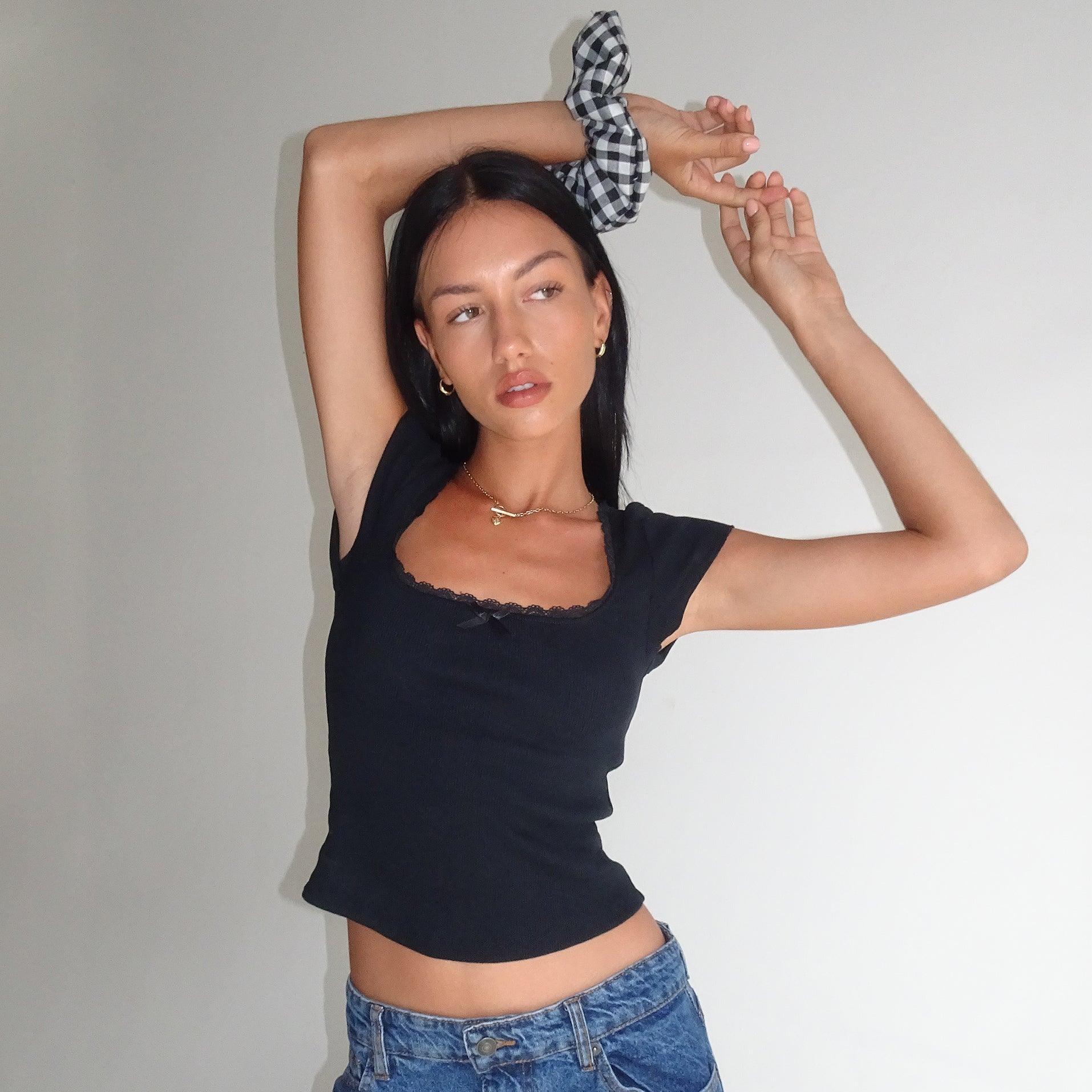One And Only Lace Black Top