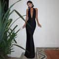 Only Invites Elegant Black Maxi Dress
