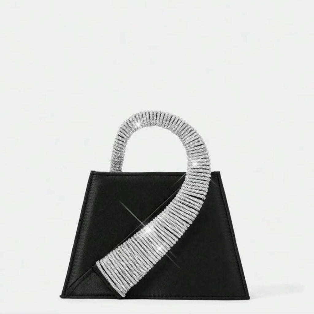 Onyria Rhinestone Leather Handbag