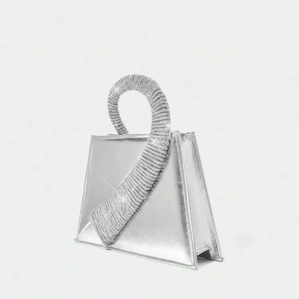 Onyria Rhinestone Leather Handbag