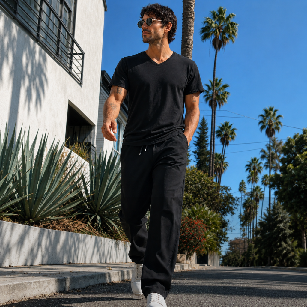 Summer Cotton Trouser (Tech Black)