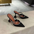 Out Out Crystal Embellished Black Heels