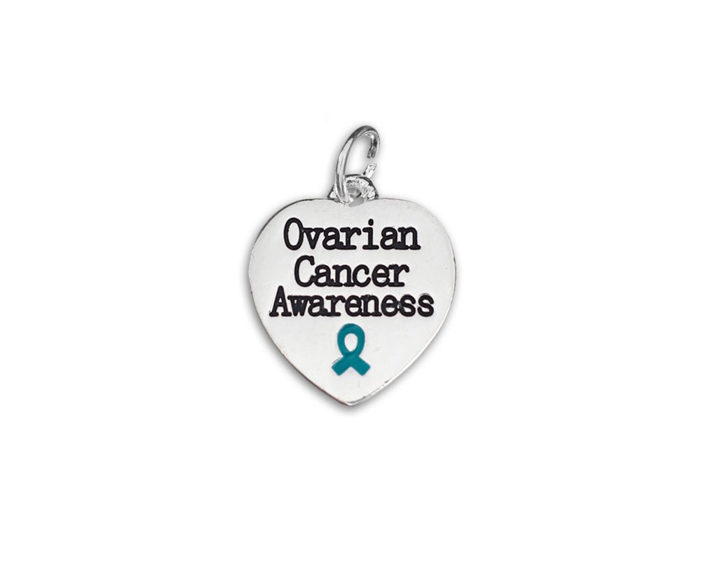 Ovarian Awareness Heart Charms
