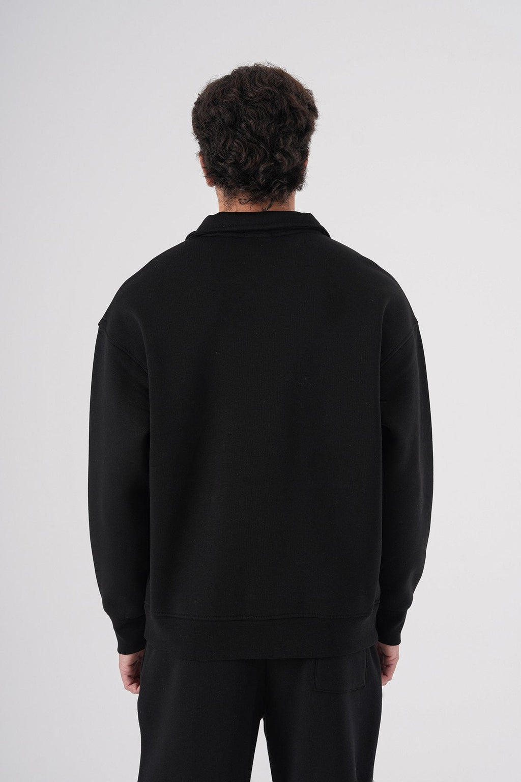 Unisex Oversize Half-Zip Sweatshirt & Baggy Sweatpants Set
