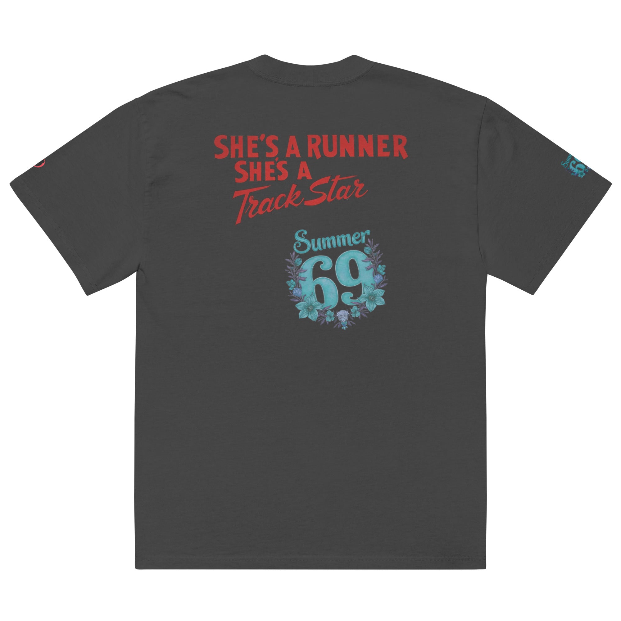 She's a Runner, She's a TrackStar Oversized Faded T-shirt