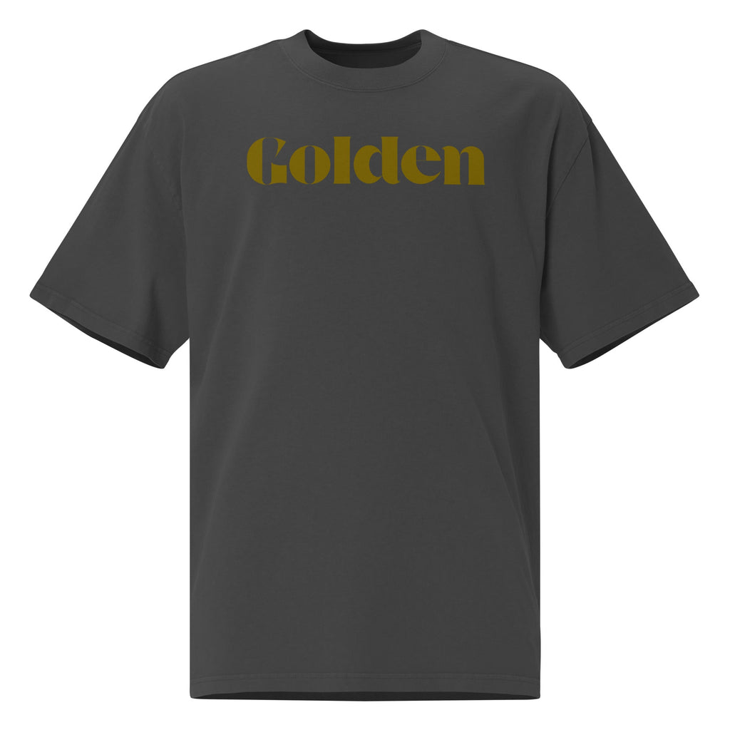 Golden Carded Cotton Oversized Faded T-Shirt