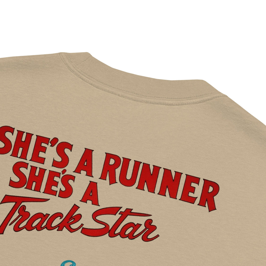 She's a Runner, She's a TrackStar Oversized Faded T-shirt