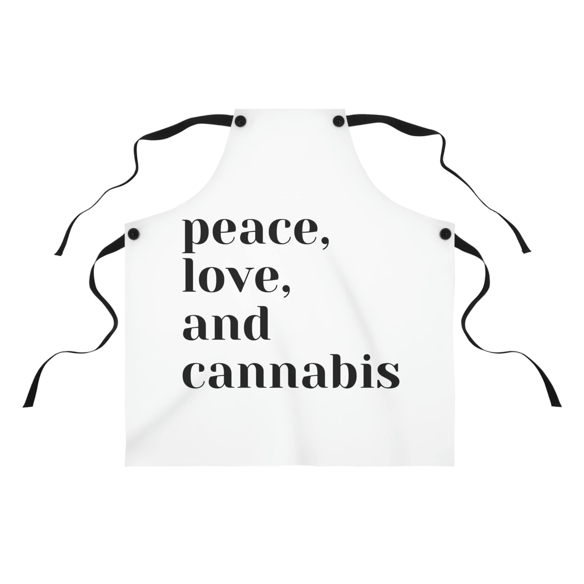 Peace, Love, and Cannabis Chef's Apron