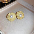 Pearl Orbit Stud Earrings