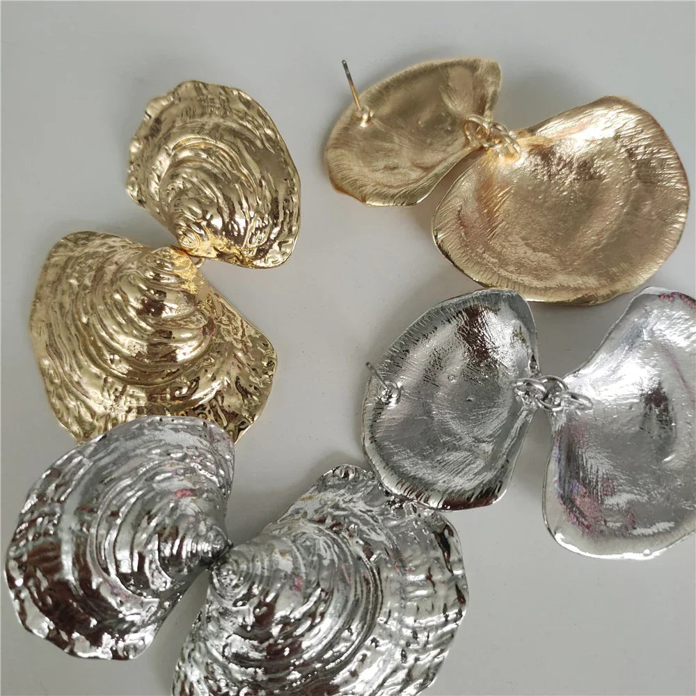 Anabelia Double Seashell Earrings