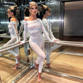 Perfectly Imperfect Rhinestone Embellished White Jumpsuit