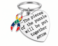 Pieces of the Puzzle Autism Ribbon Key Chains