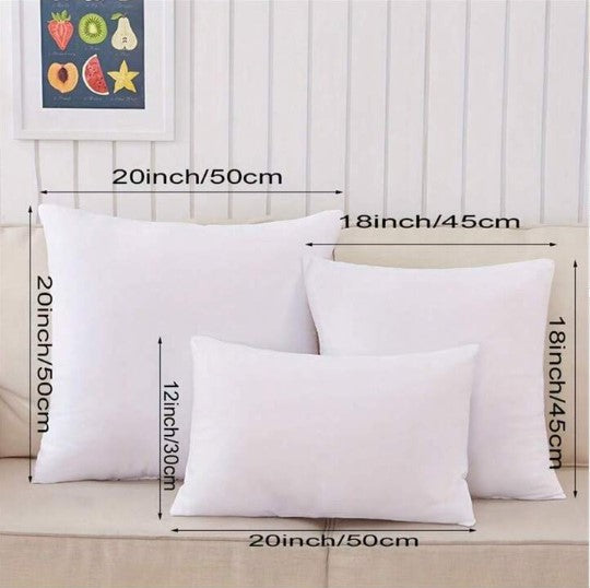 2-Piece Coordinated Pillow Cover & Insert Bundle – Throw Pillow Covers AND Inserts with matching color with size of  of 18"x18" and 12"x20" – Fancy...