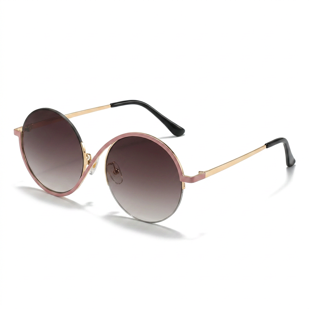 Wanderlust Gold Round Sunglasses