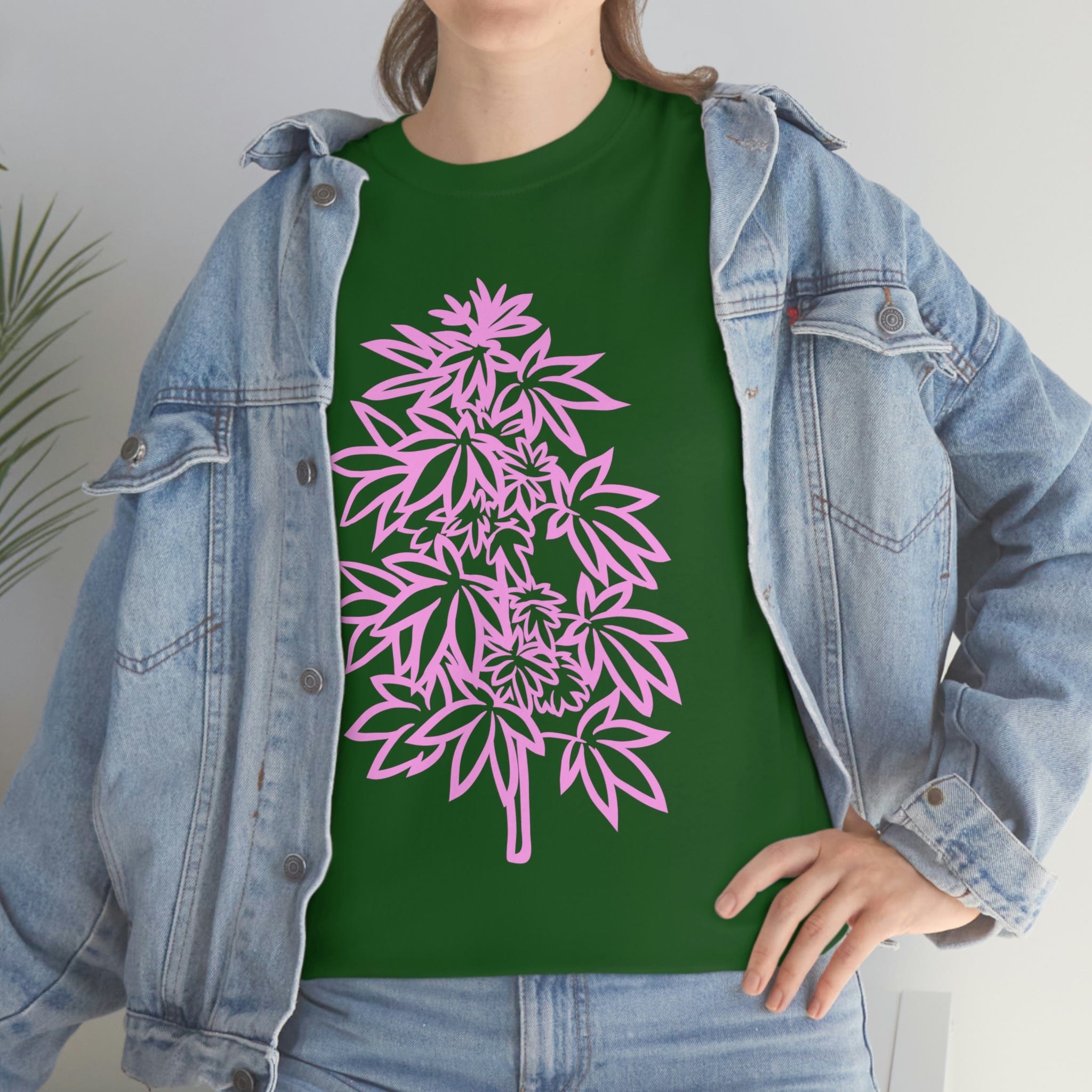 Pink Cannabis Flowers Tee