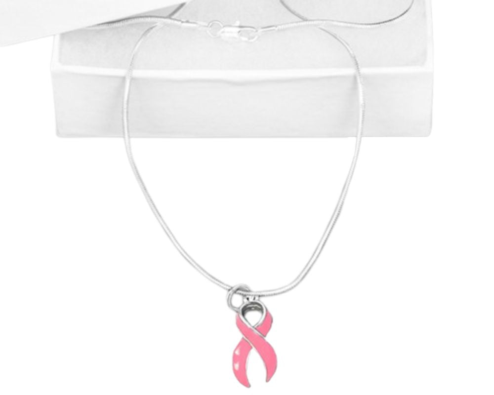 Pink Ribbon Breast Cancer Awareness Necklaces