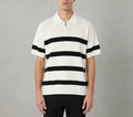 Del Mar Zip Polo (White and Black)