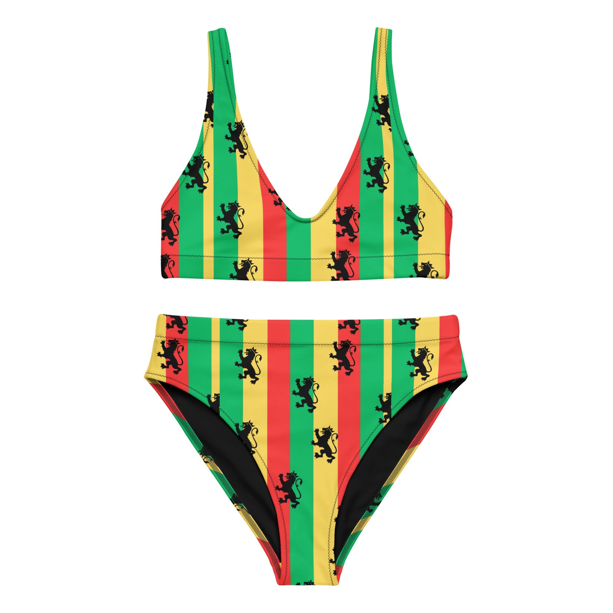 Rasta Reggae High Waisted Bikini