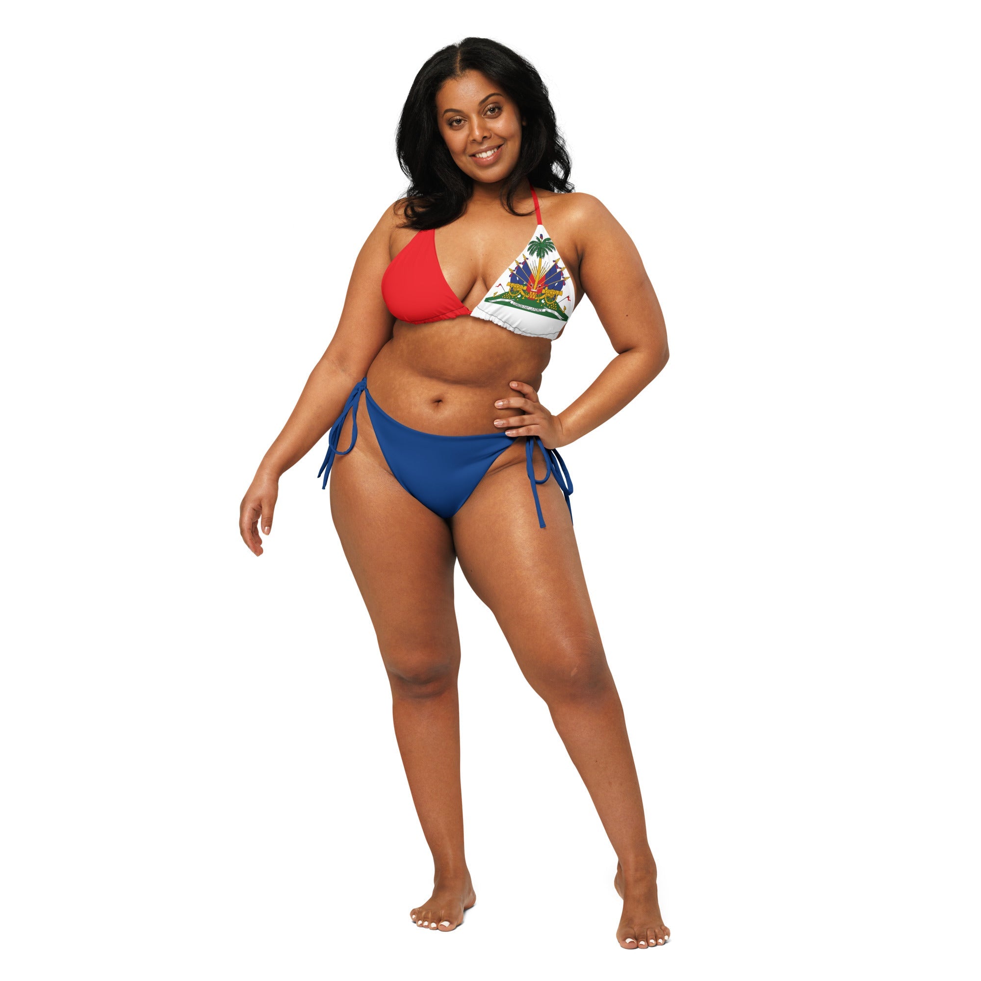 Haiti Flag String Bikini