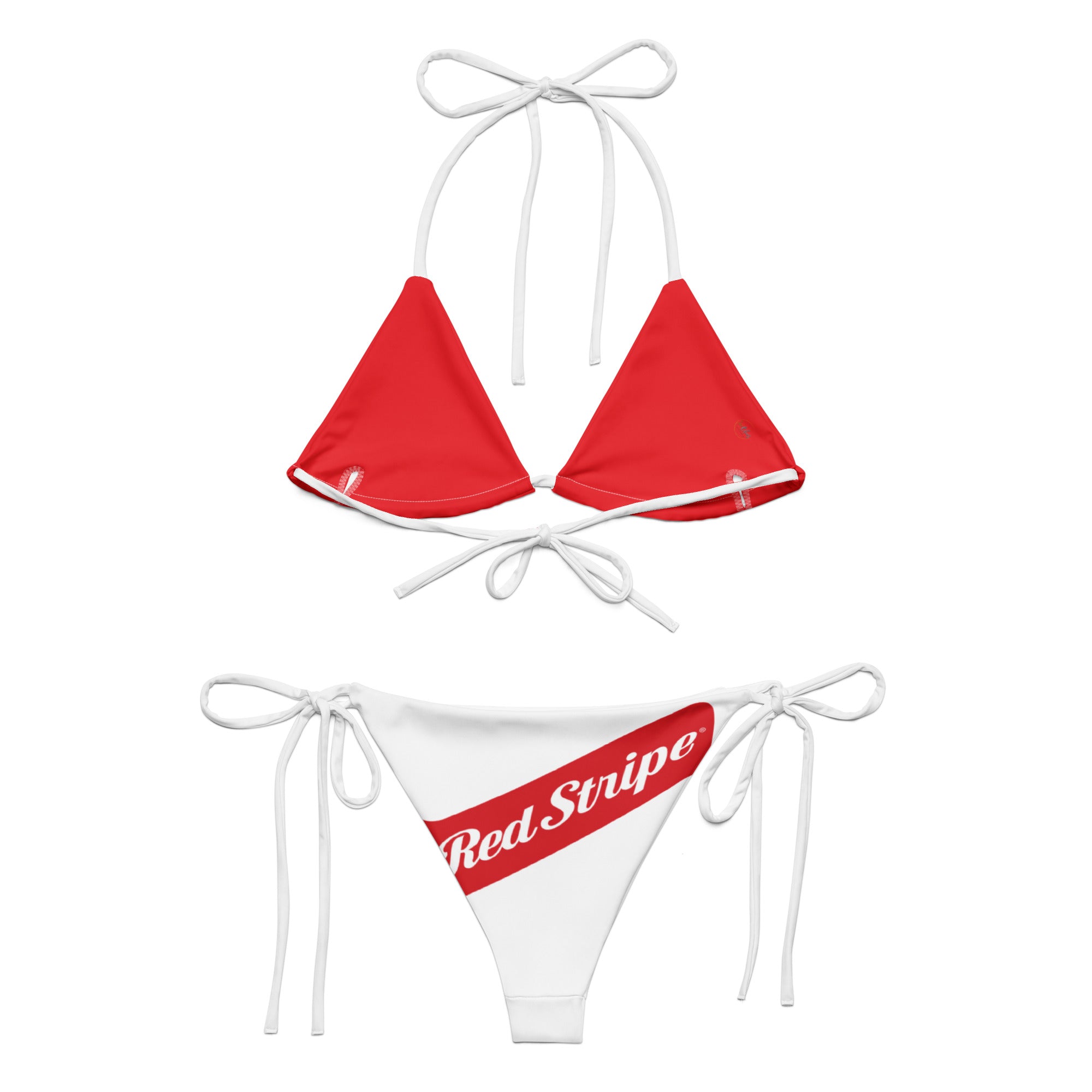 Red Stripe Beer Logo String Bikini