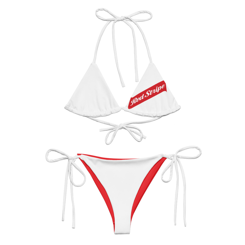 Red Stripe Beer Logo String Bikini