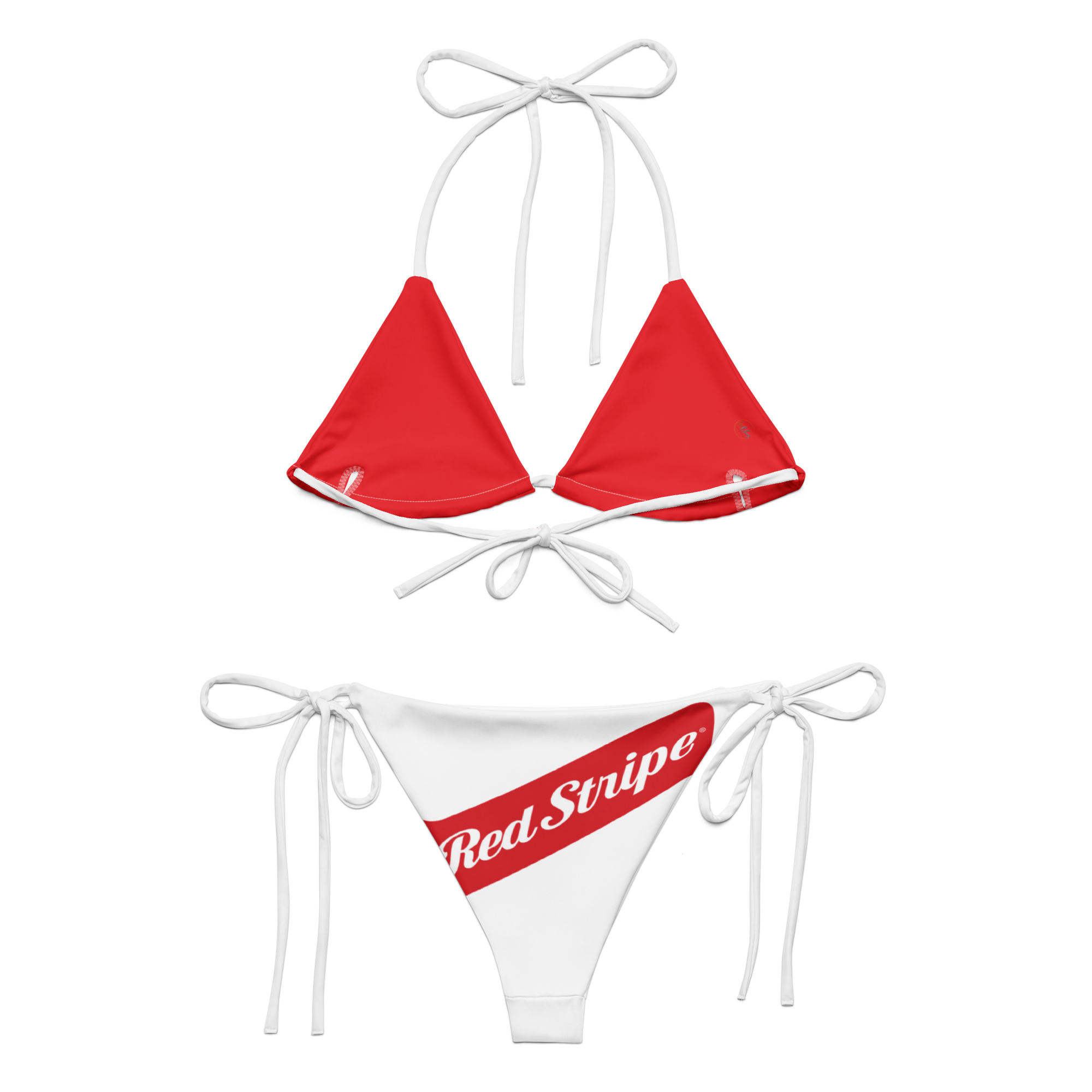 Red Stripe Beer Logo String Bikini