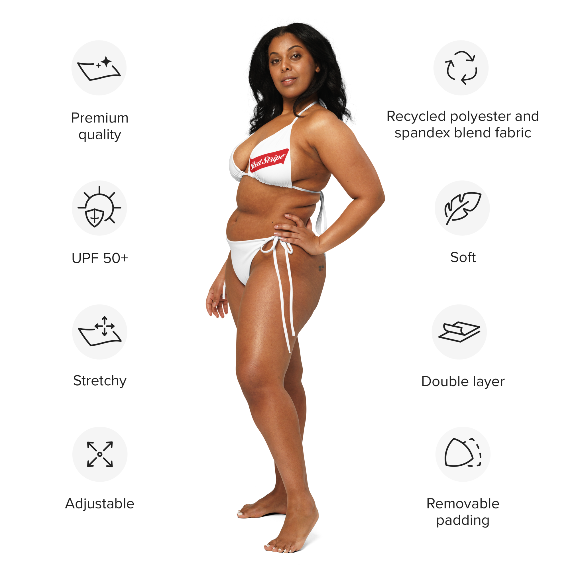 Red Stripe Beer Logo String Bikini