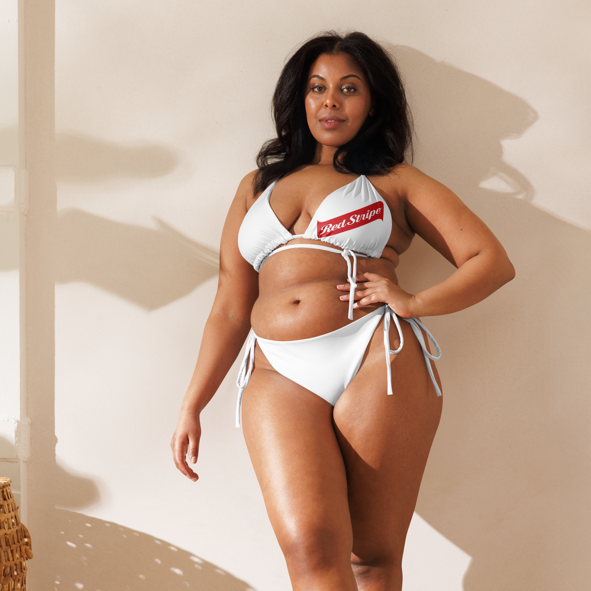 Red Stripe Beer Logo String Bikini