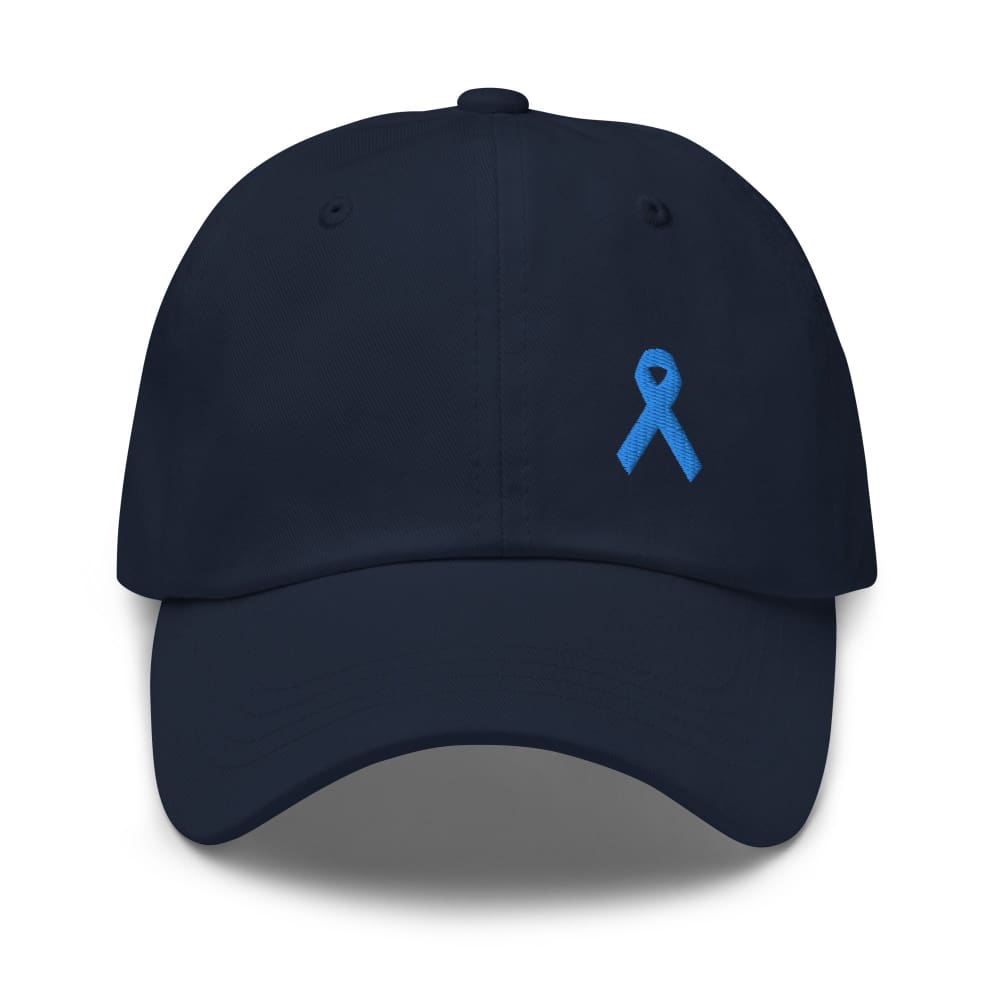 Prostate Cancer Awareness Dad Hat with Light Blue Ribbon