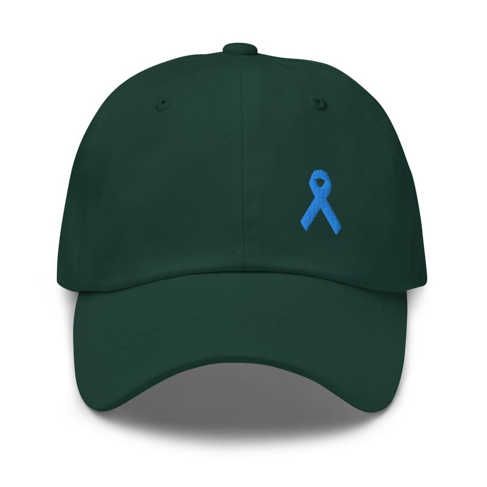 Prostate Cancer Awareness Dad Hat with Light Blue Ribbon