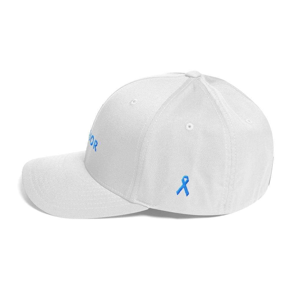 Prostate Cancer Awareness Hat with Warrior & Light Blue Ribbon on the Side