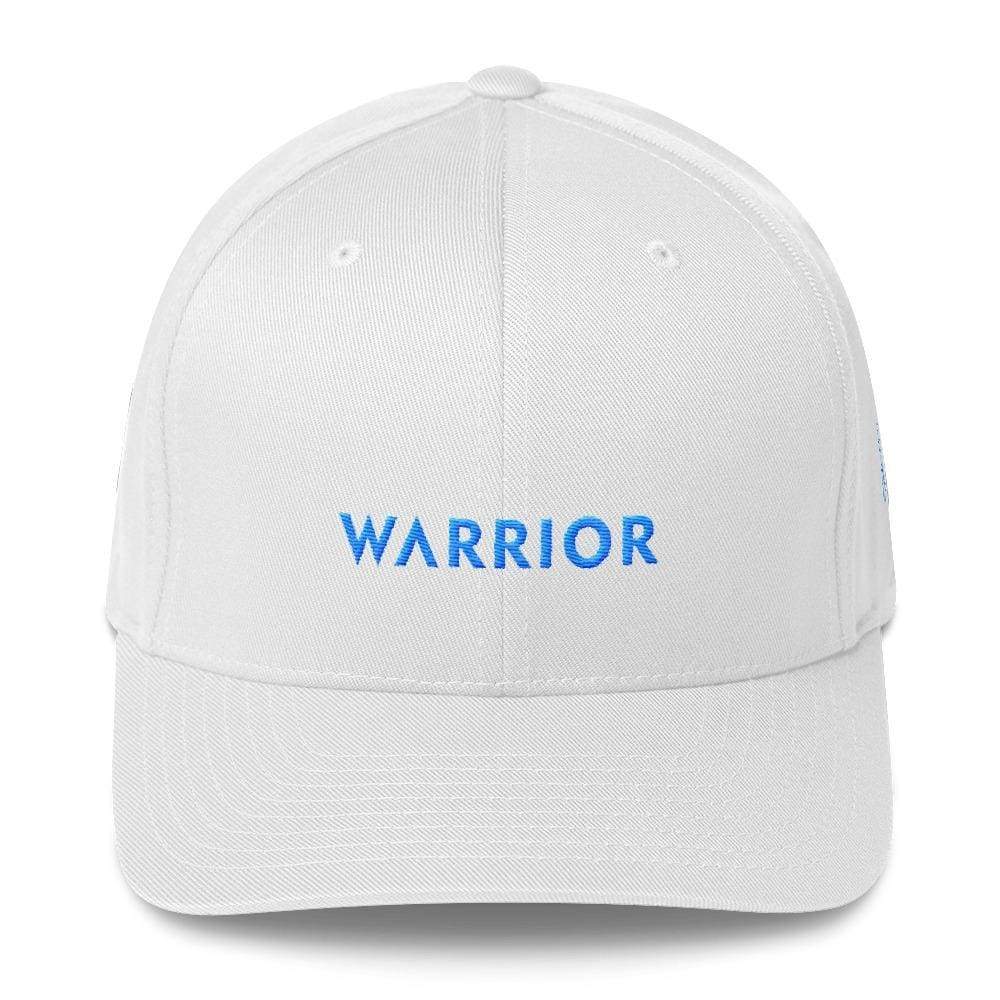 Prostate Cancer Awareness Hat with Warrior & Light Blue Ribbon on the Side