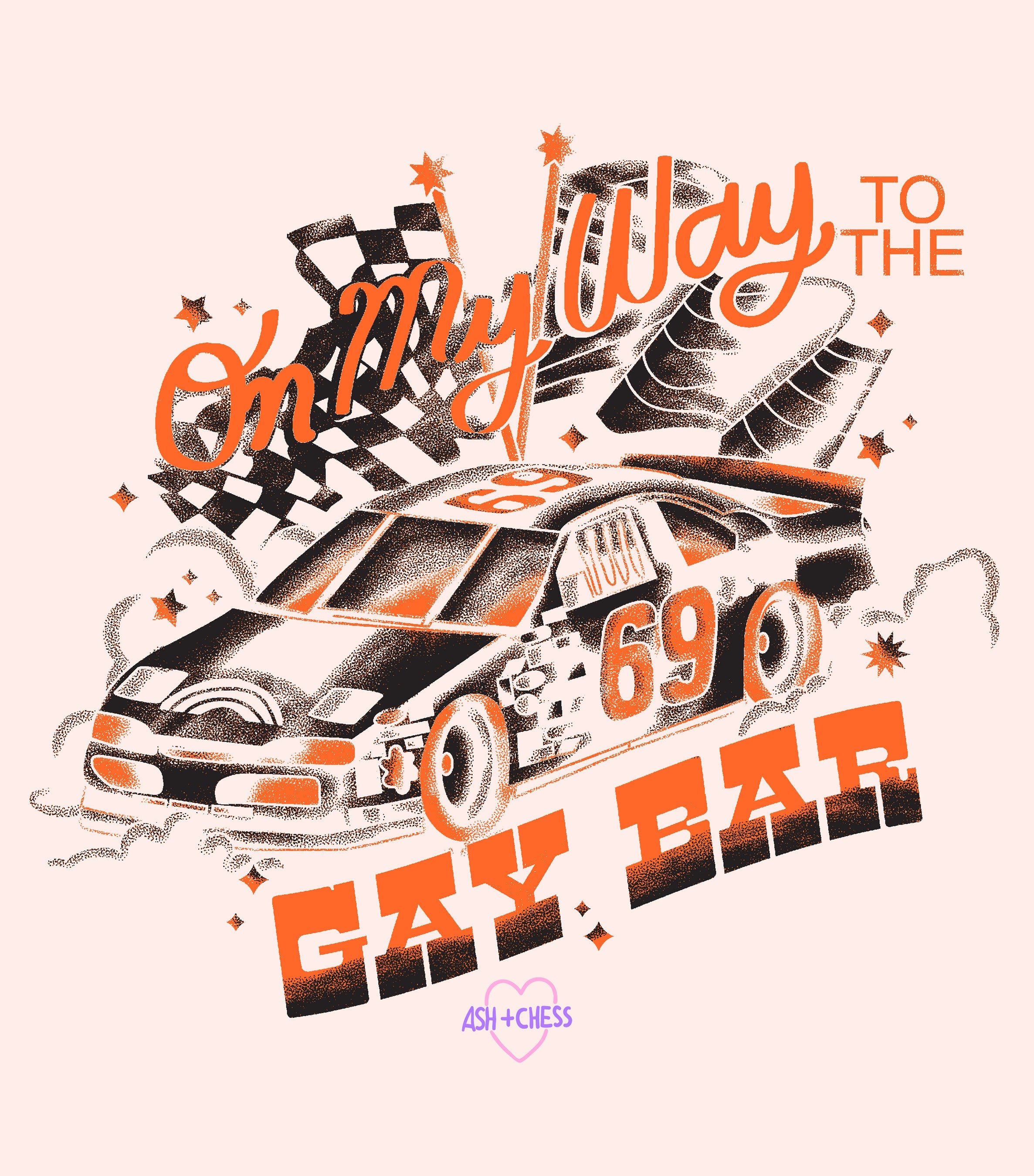 SHIRT - OMW To The Gay Bar TOMATO