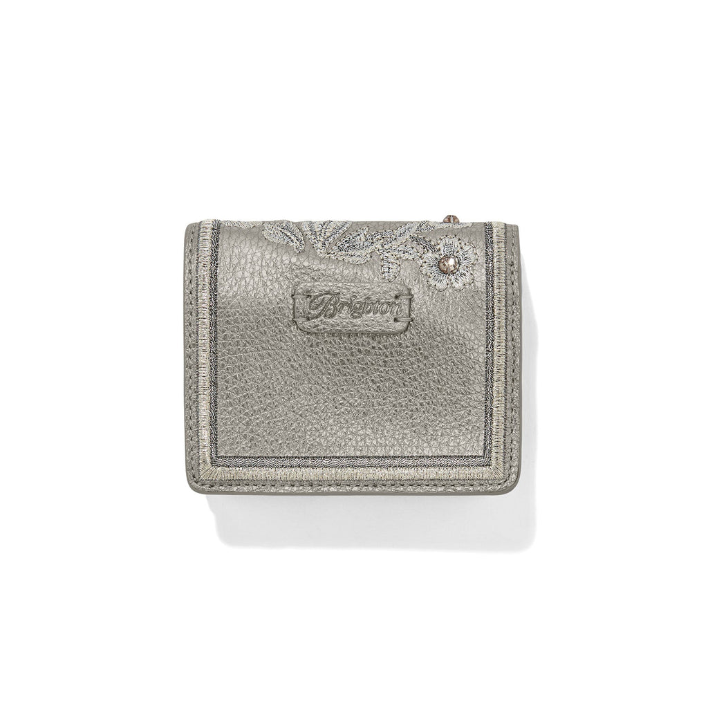 Brighton Everbloom Shimmer Small Wallet - Titanium