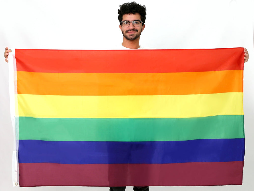 Rainbow 3 Feet by 5 Feet Nylon Flag