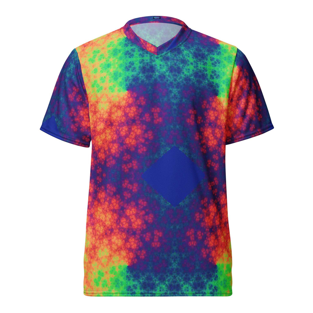 Rainbow fractled Recycled unisex sports jersey