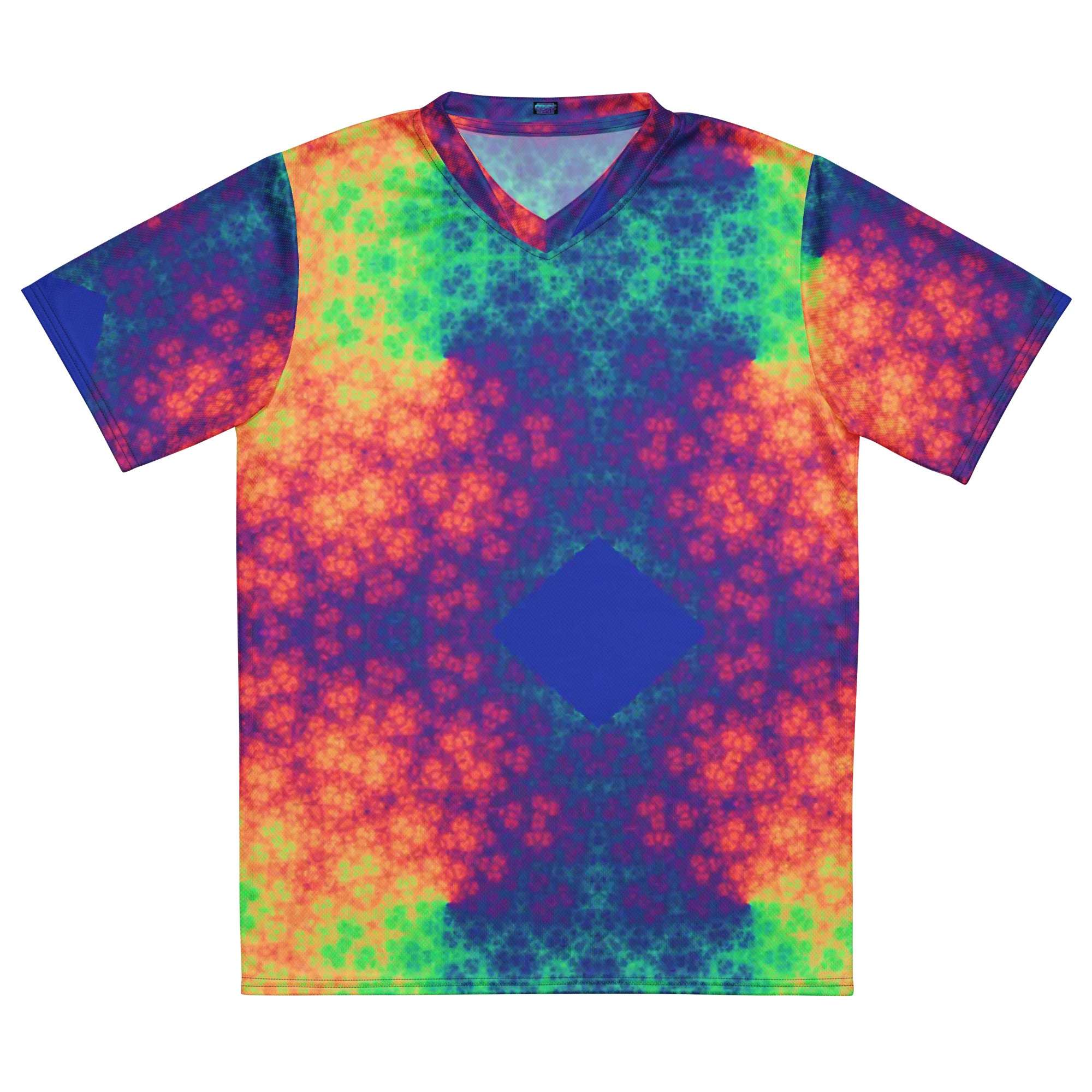 Rainbow fractled Recycled unisex sports jersey