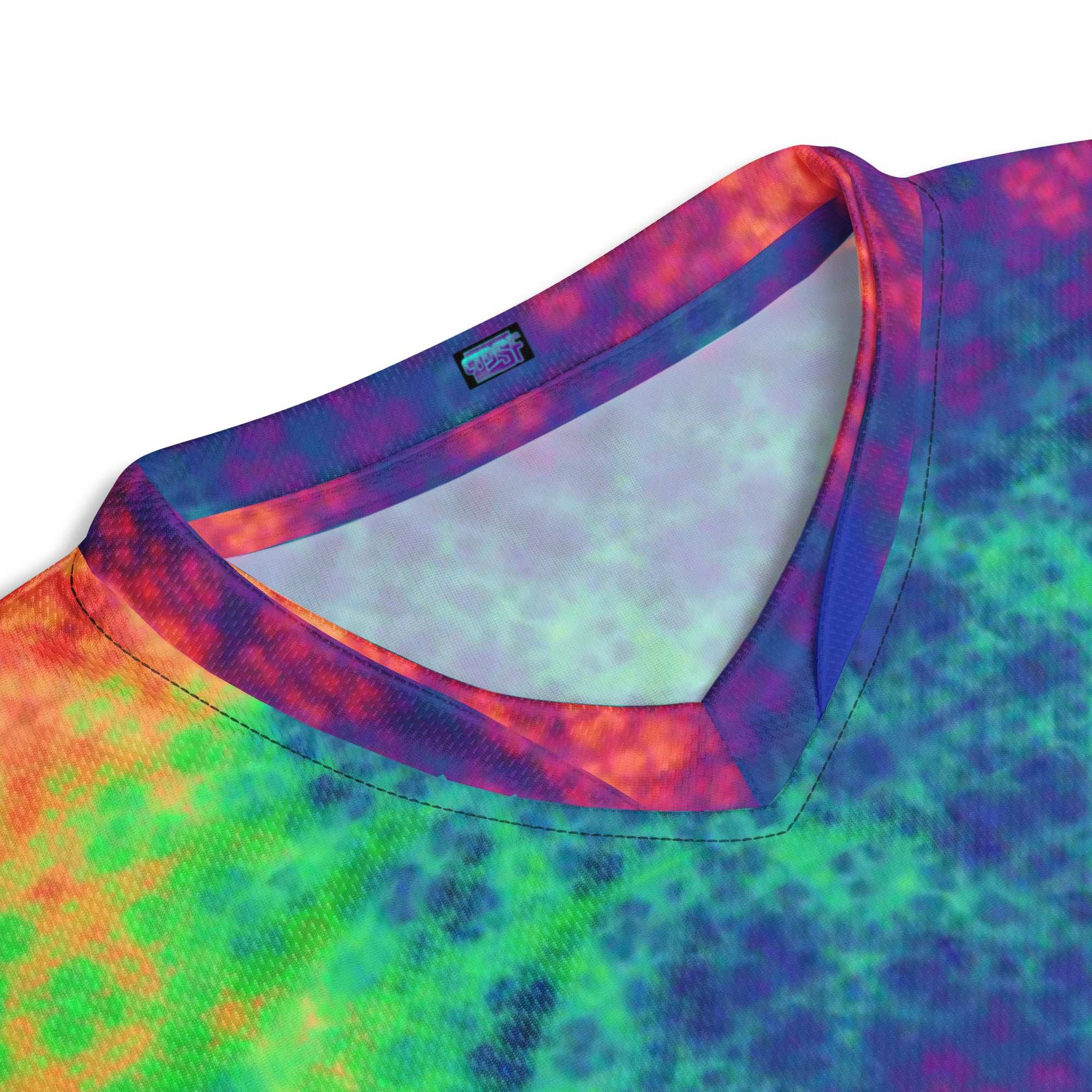 Rainbow fractled Recycled unisex sports jersey