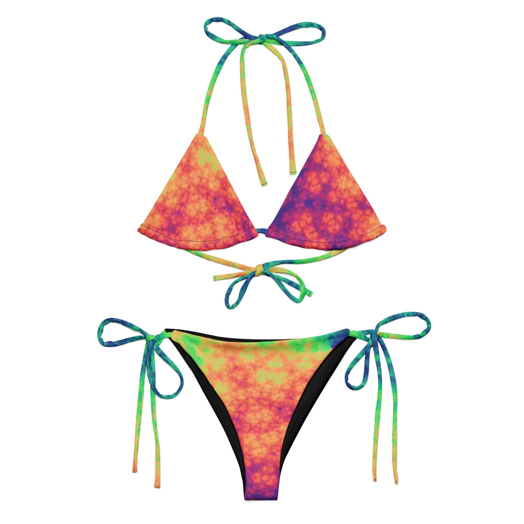 Rainbow 🌈 🌈 print recycled string bikini