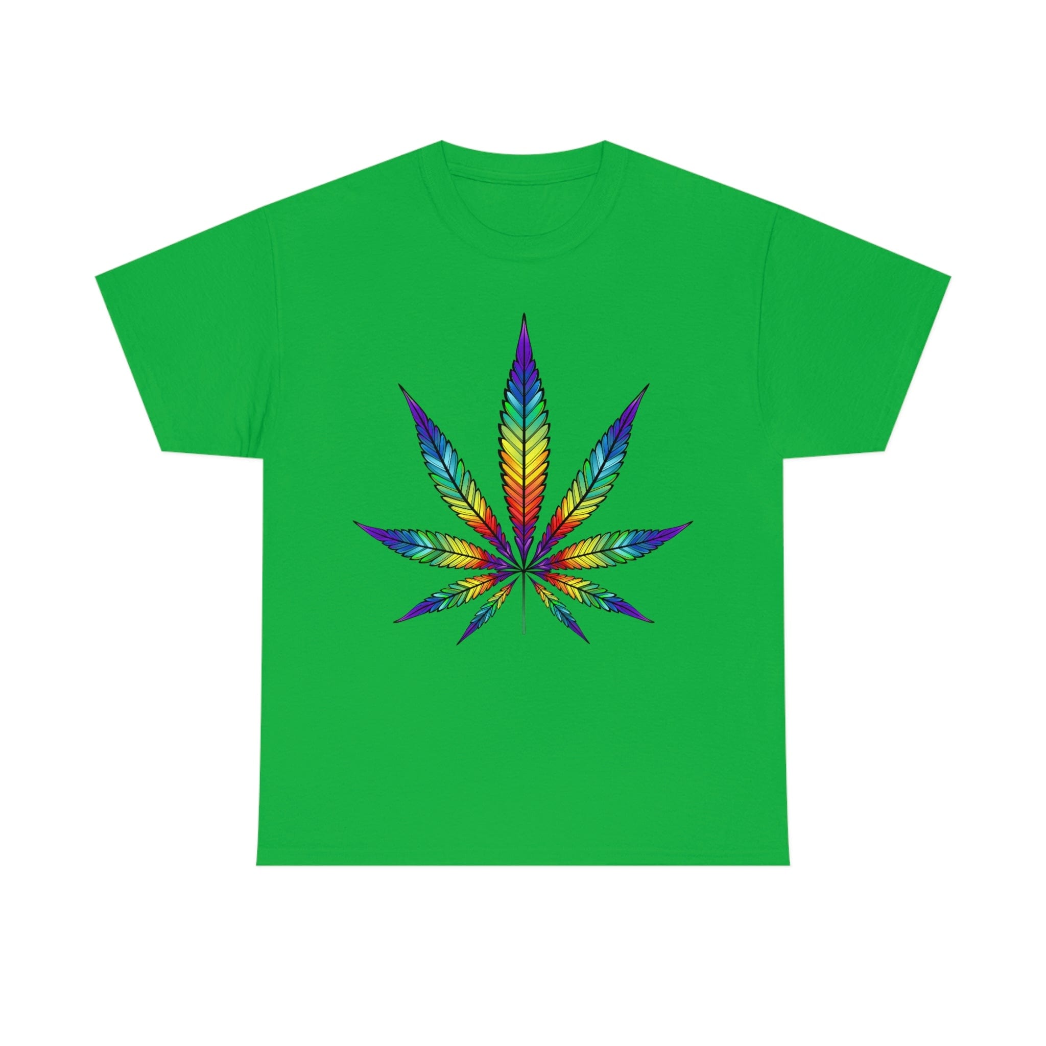 Rainbow Cannabis Leaf Tee