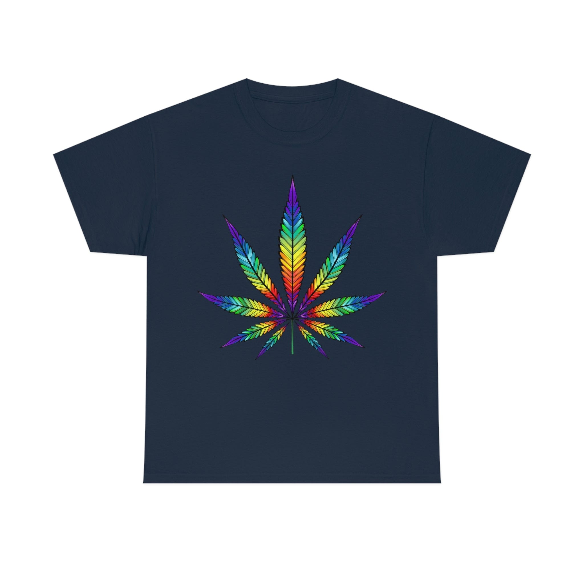 Rainbow Cannabis Leaf Tee