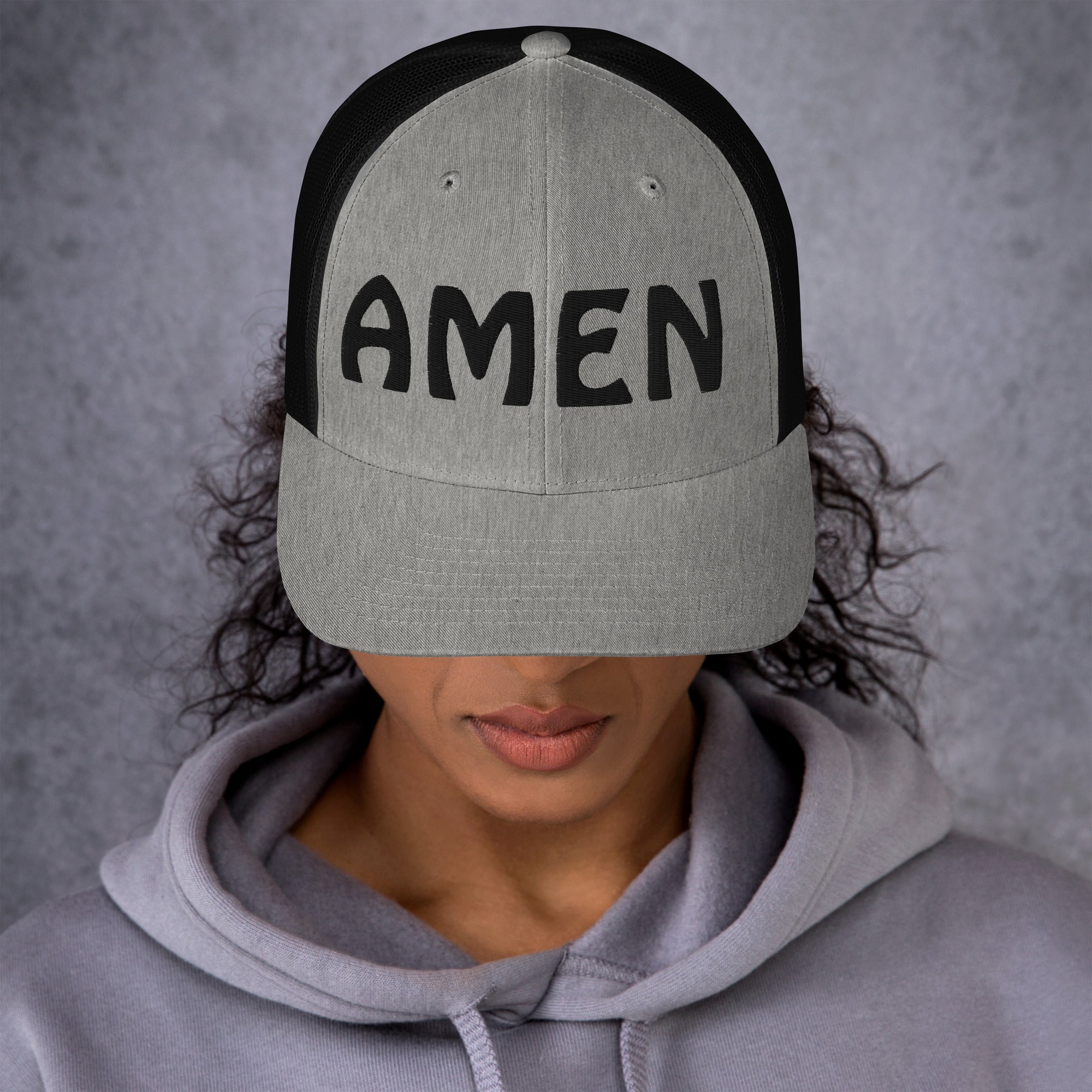 AMEN 3D Puffy Embroidered Trucker Cap