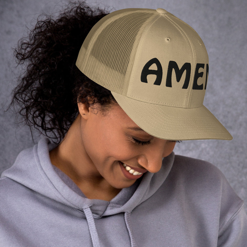 AMEN 3D Puffy Embroidered Trucker Cap