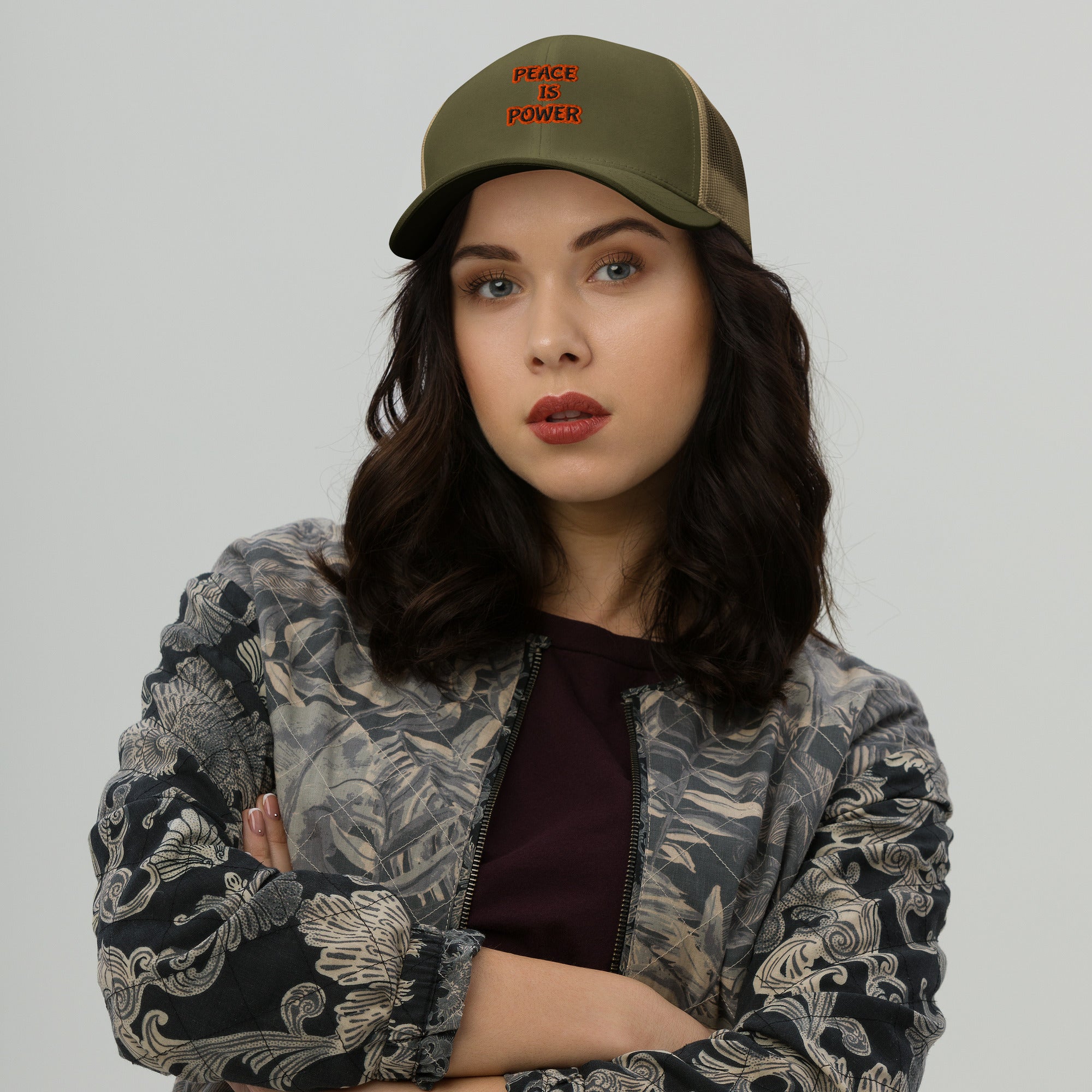 Peace Is Power Classic Trucker Cap