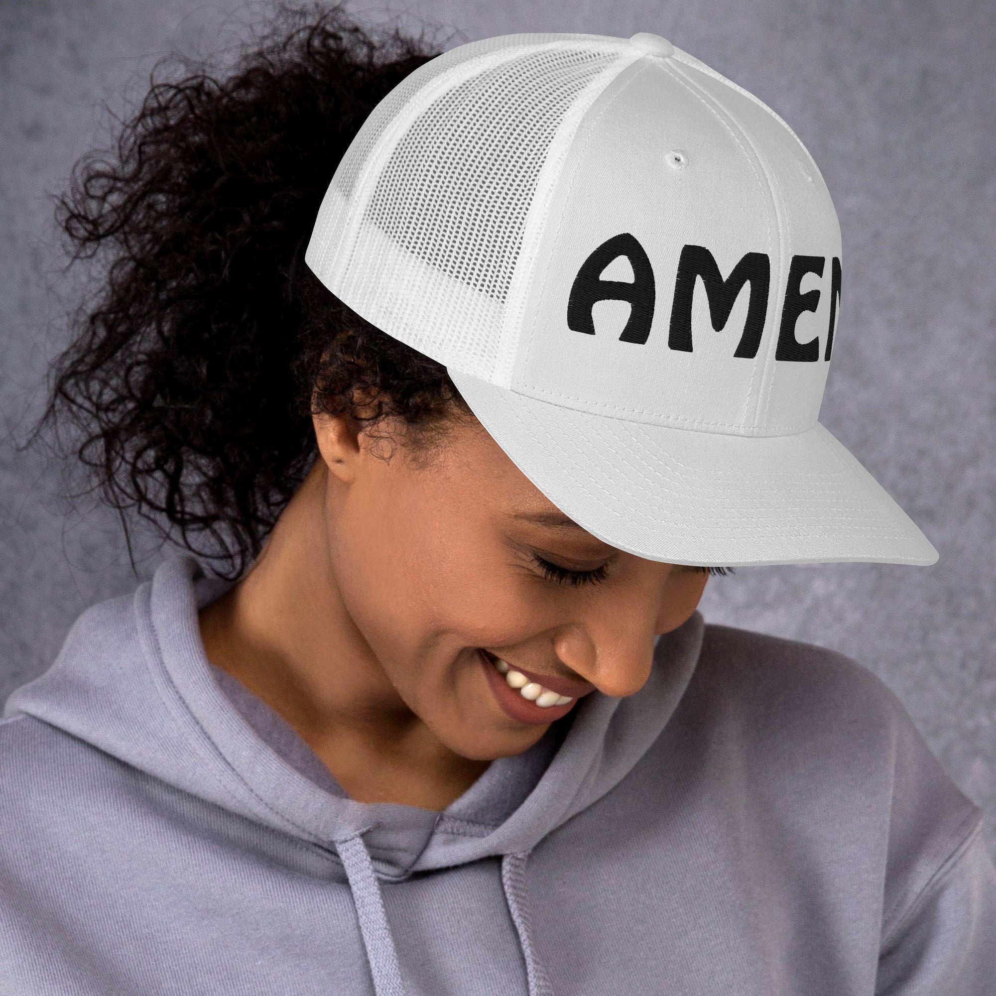 AMEN 3D Puffy Embroidered Trucker Cap